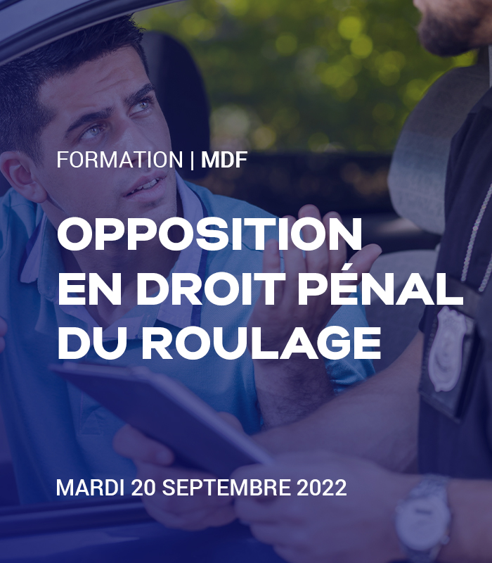 Opposition en droit pénal du roulage